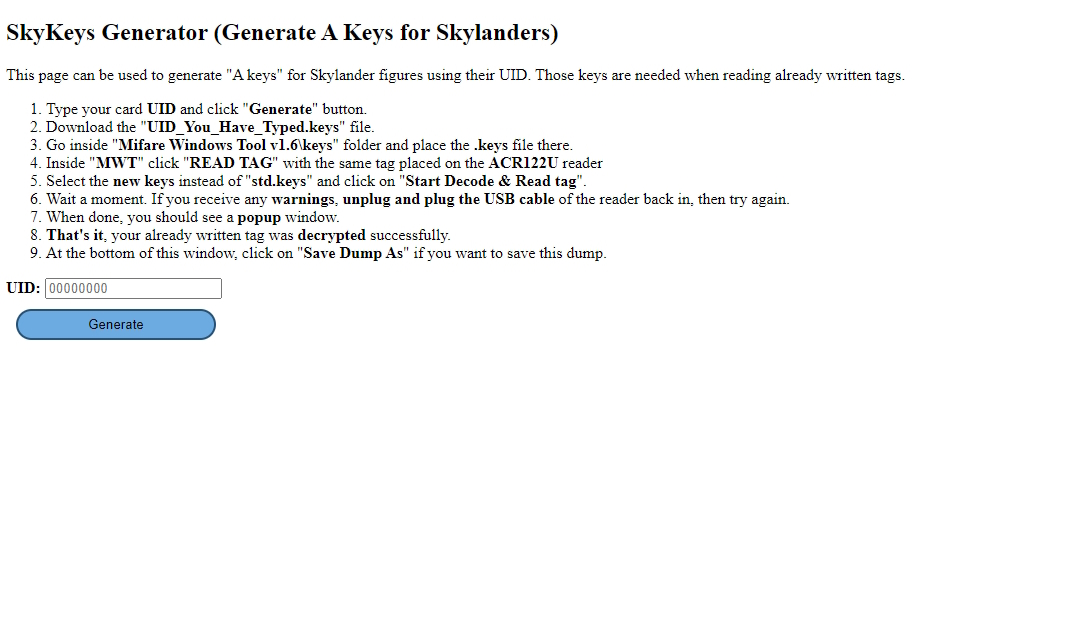 SkyKeys-Generator